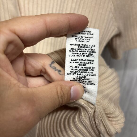 Womens Size M Avec Les Filles Knit Polo Top EUC - Picture 3 of 4